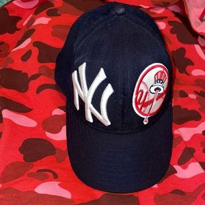 Vintage New York Yankees MLB Double Logo Ulta RARE Fitted Cap